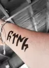 Geçici Türk Yazılı Dövme Tattoo