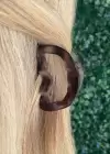 Gri Renk Kıvrım Figürlü Mandal Toka