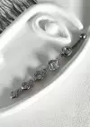 Gümüş Renk Sallantılı Taşlı Cerrahi Çelik Göbek Piercing
