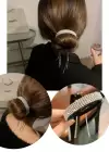 Gümüş Renk Taşlı Topuz Toka