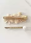 Kırmızı Renk Kelebek Figürlü Taşlı Yan Toka Set