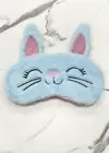Mavi Renk Kedi Figürlü Uyku Bandı