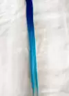 Mavi Renk Ombreli Yan Çıt Çıt Postiş 50 Cm