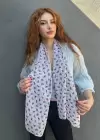 Pudra Renk Desenli Şal
