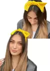 Sarı Renk Kurdele Figürlü Saç Bandı
