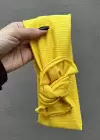 Sarı Renk Kurdele Figürlü Saç Bandı