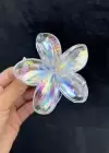 Şeffaf Renk Hologramlı Lotus Çiçek Figürlü  Mandal Toka