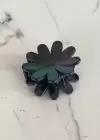 Siyah Renk Çiçek Figürlü Mandal Toka