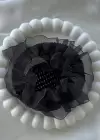 Siyah Renk Küçük  File Detaylı Topuz Toka