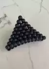 Siyah Renk Mat Boncuk Figürlü Mandal Toka