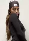 Siyah Renk Zar Desenli Fular