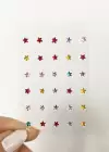 Vücut Ve Yüz Taşı/ Karışık Renk Yıldız Figürlü Sticker