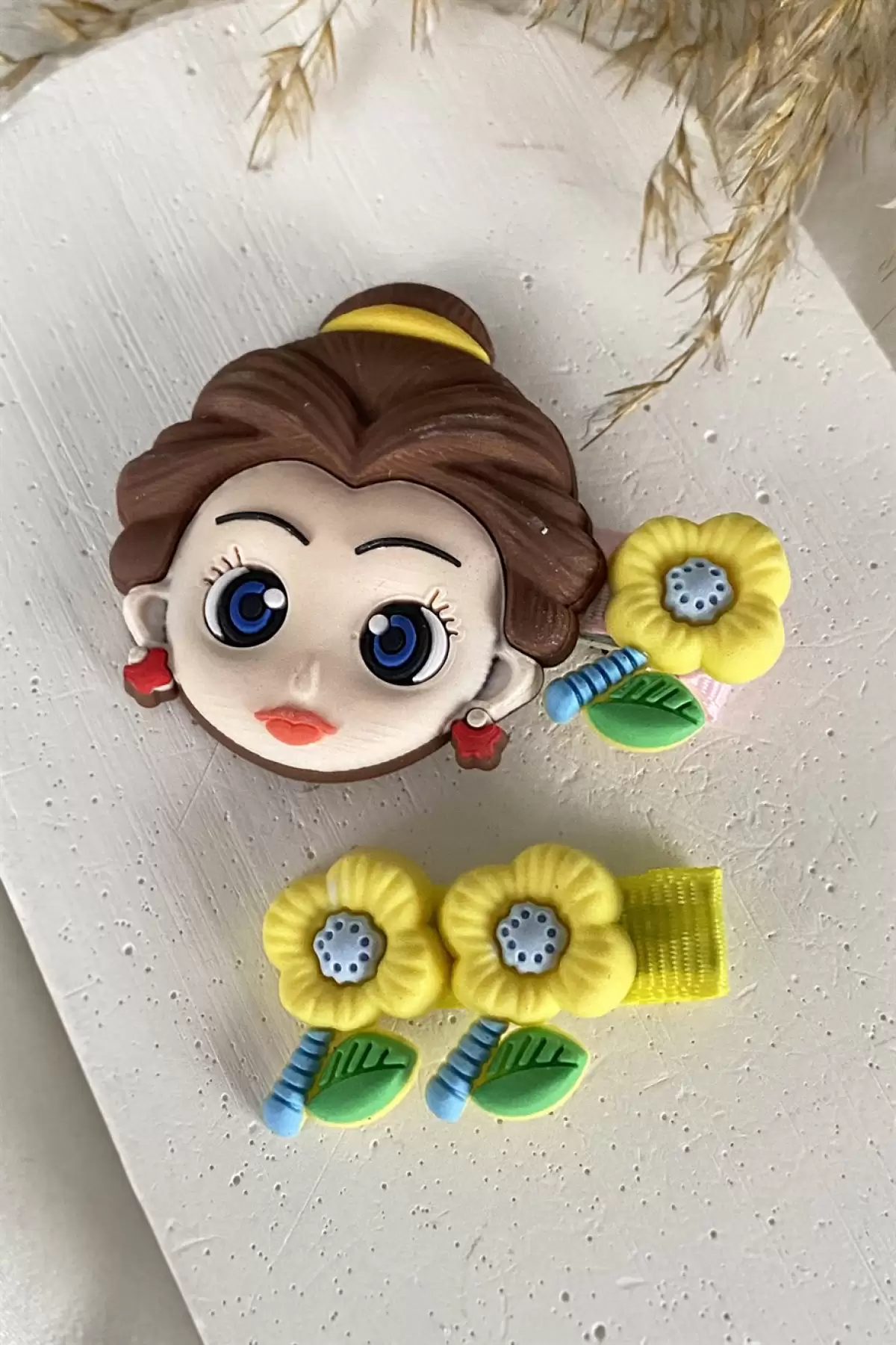 2li Karışık Figürlü Çocuk Pens Toka Set