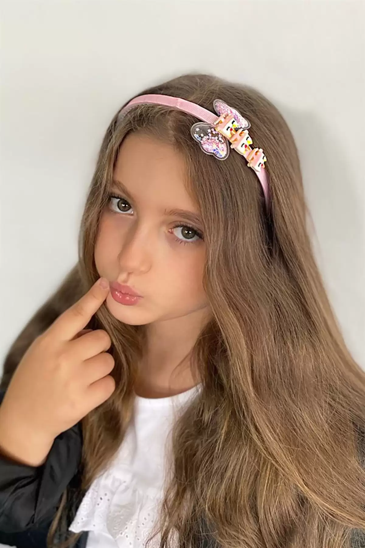 Açık Pembe Renk Unicorn Figürlü Çocuk Taç