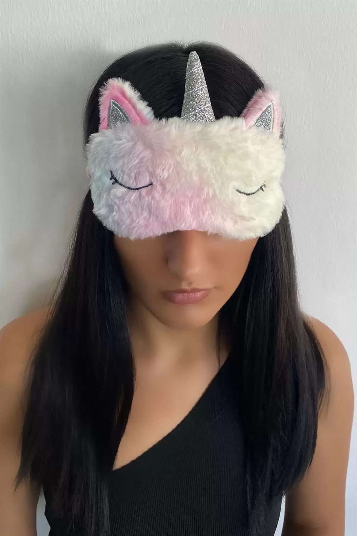 Çok Renkli Göz Figürlü Unicorn Uyku Bandı