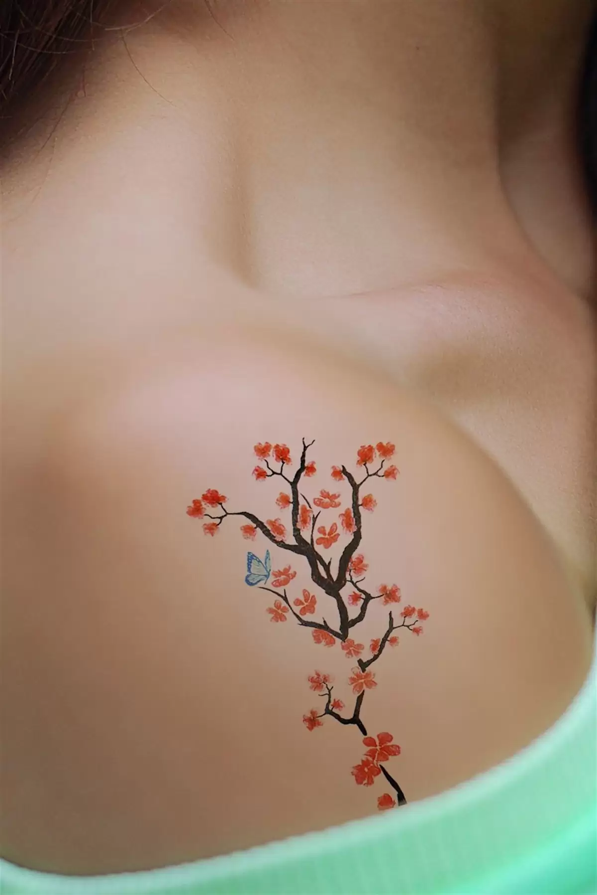 Geçici Çiçek ve Kelebek Mini Dövme Tattoo