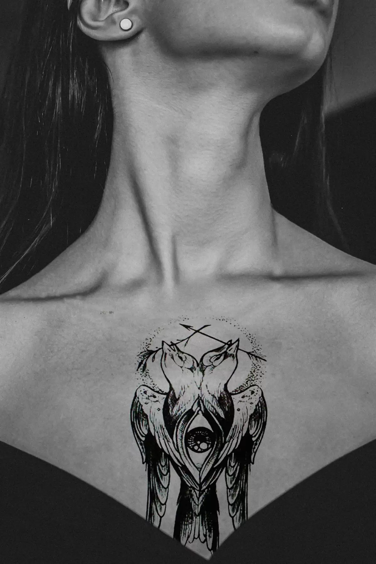 Geçici Göz Ve Kuş Dövme Tattoo