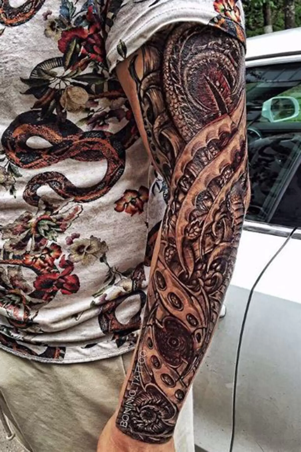 Geçici Karışık Modelli Kol Dövme Tattoo