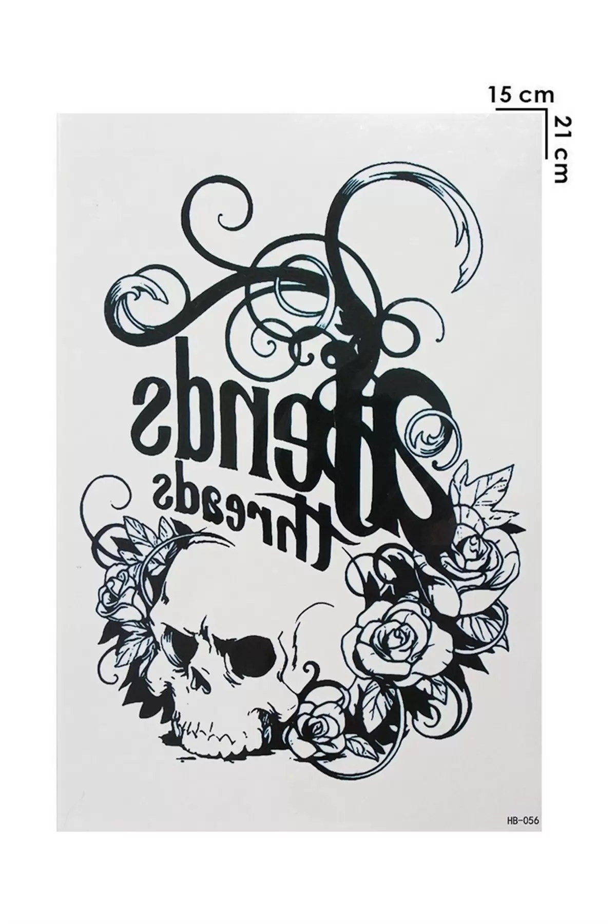 Geçici Kurukafa Yazılı Dövme Tattoo