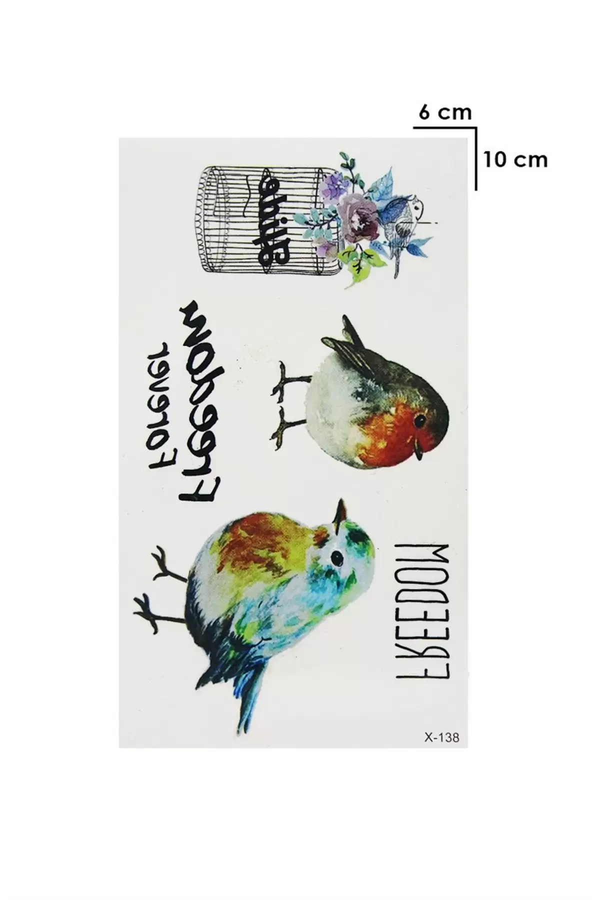 Geçici Kuş Mini Dövme Tattoo