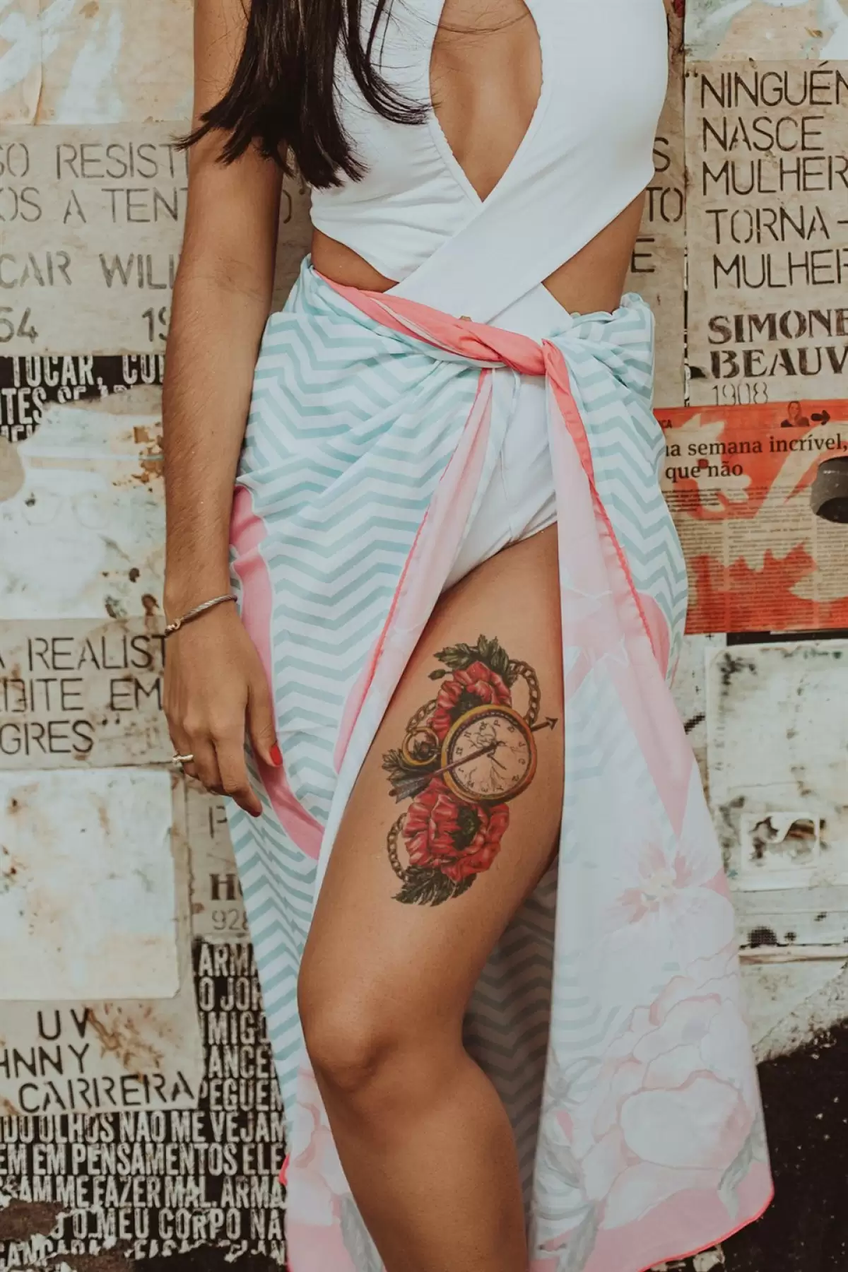 Geçici Saat Ve Ok Dövme Tattoo
