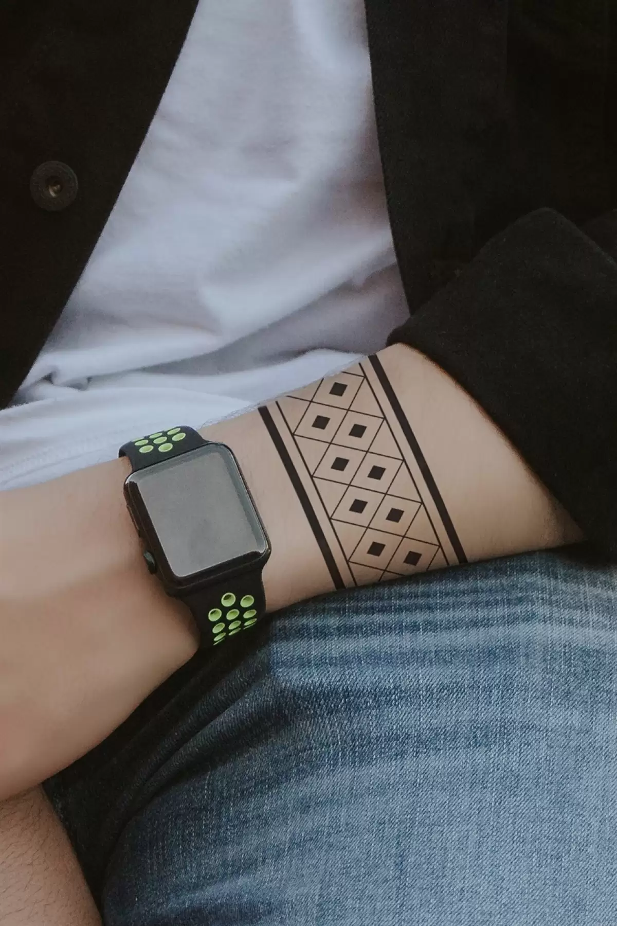 Gerçekçi Geçici Karışık Desenli Kol Bacak Bilek Şerit Dövme Tattoo