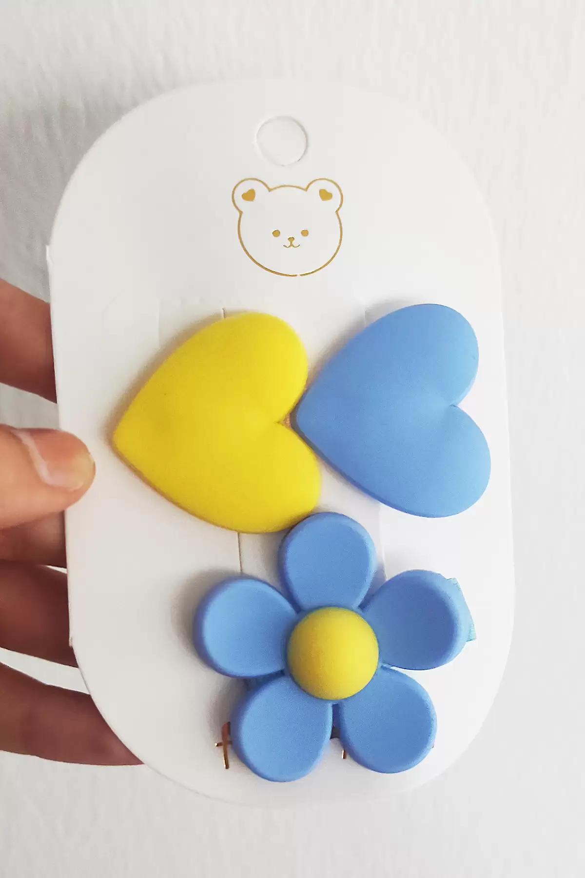 İkili Kalp Ve Çiçek Figürlü Çocuk Pens Toka Set