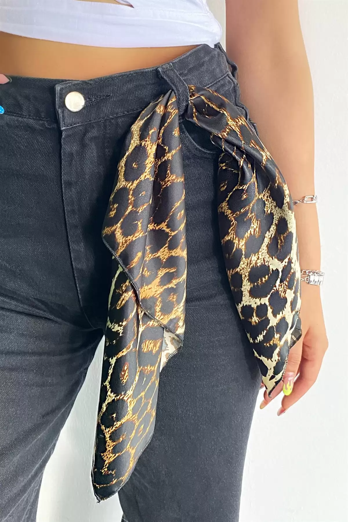 Leopar Desenli Fular