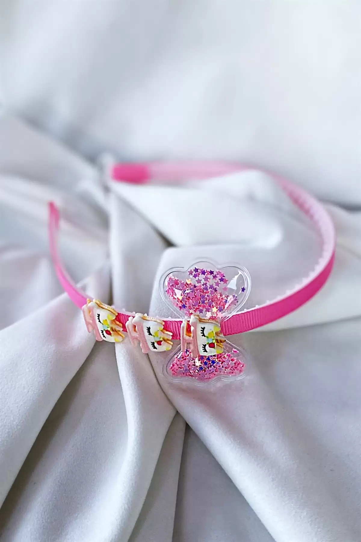 Pembe Renk Unicorn Figürlü Çocuk Taç