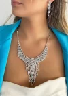 Abiye Kolye Küpe Set