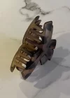 Açık Kahverengi Desenli Mandal Toka