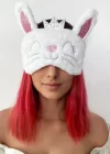 Beyaz Renk Kedi Figürlü Uyku Bandı