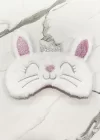 Beyaz Renk Kedi Figürlü Uyku Bandı
