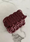 Bordo Renk Zincir Detaylı Mandal Toka
