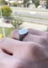 Gümüş Renk Ayarlanabilir Şovalye Erkek Yüzük