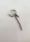 Gümüş Renk  Unisex Çelik Küpe (Tek)