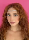 Gümüş Renk Zirkon Taşlı Alınlık / Taç