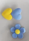 İkili Kalp Ve Çiçek Figürlü Çocuk Pens Toka Set
