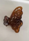 Kahverengi Mat Kelebek Figürlü Mandal Toka