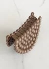 Kahverengi Yarım Ay Figürlü Mandal Toka