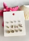 Karışık Renk 12 Parça Küpe Set