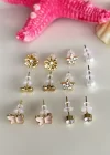 Karışık Renk 12 Parça Küpe Set