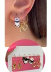 Karışık Renk 6 Parça Küpe Set