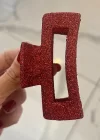 Kırmızı Renk Simli Mandal Toka