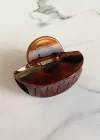 Kızıl Kahverengi Oval Figürlü Mandal Toka