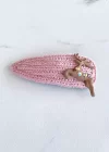 Pembe Renk Geyik Figürlü Yan Toka
