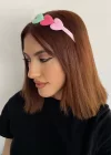 Pembe Renk Kalp Figürlü Taç