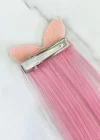 Pembe Renk Saçlı Kelebek Figürlü Yan Toka