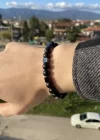 Siyah Renk Küp Figürlü Mat Erkek Boncuk Bileklik