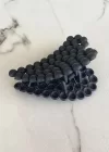 Siyah Renk Mat Boncuk Figürlü Mandal Toka